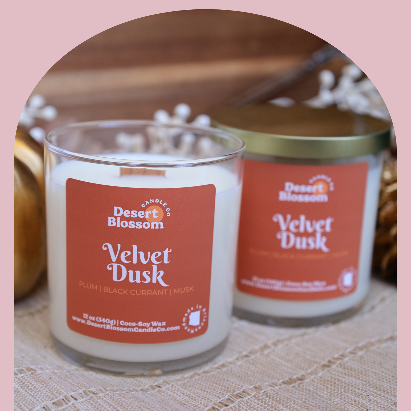 Velvet Dusk | Cashmere Plum Wood Wick Candle