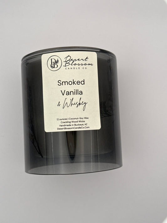 Smoked Vanilla & Whiskey Wood Wick Candle