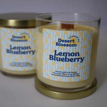 Lemon Blueberry Wood Wick Candle