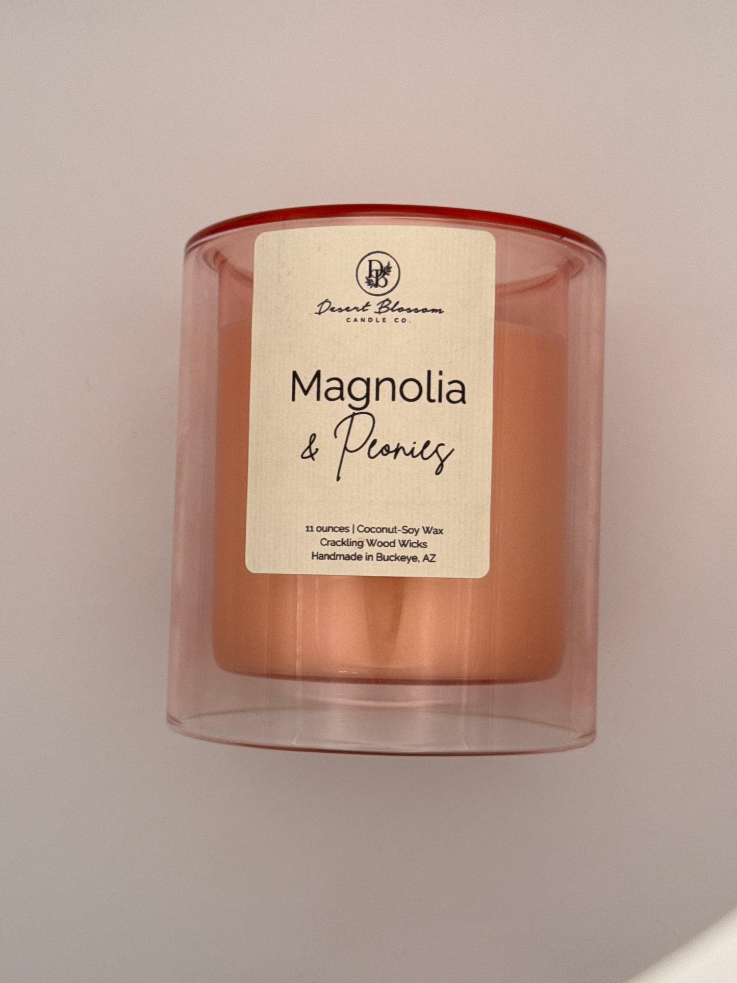 Magnolia & Peonies Wood Wick Candle