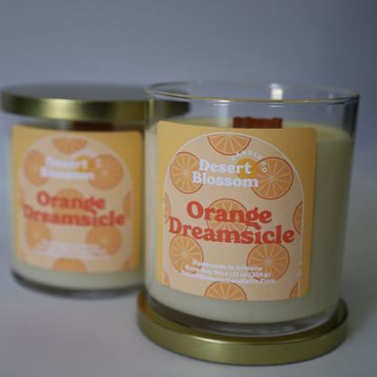 Orange Dreamsicle Wood Wick Candle