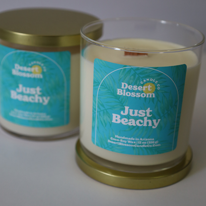 Just Beachy Wood Wick Candle