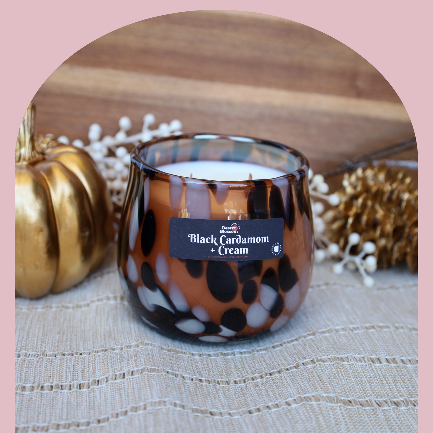 Black Cardamom & Cream | 16 oz Tortoise Shell Candle