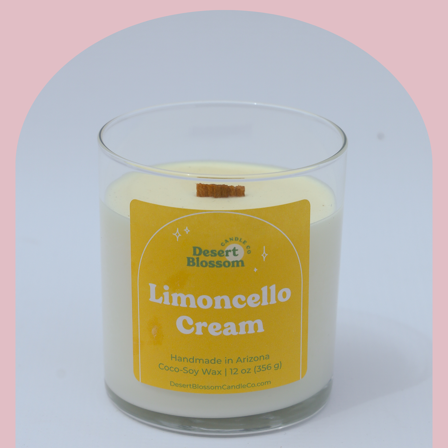 Limoncello + Cream Wood Wick Candle