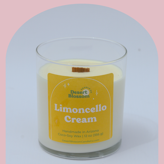 Limoncello + Cream Wood Wick Candle