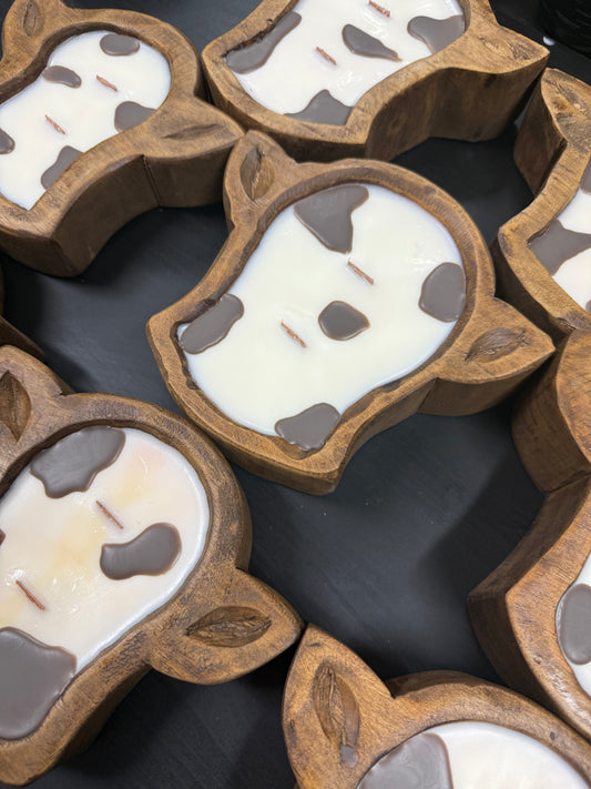 Smoked Vanilla & Whiskey Cow Head Candle