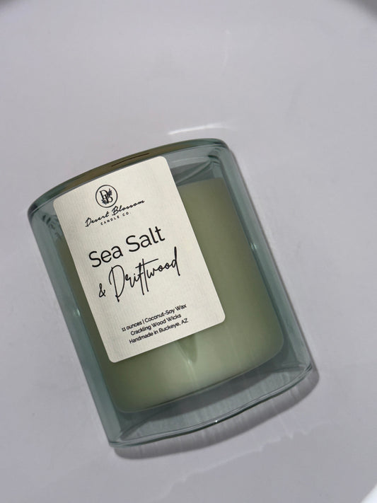 Sea Salt & Driftwood Wood Wick Candle