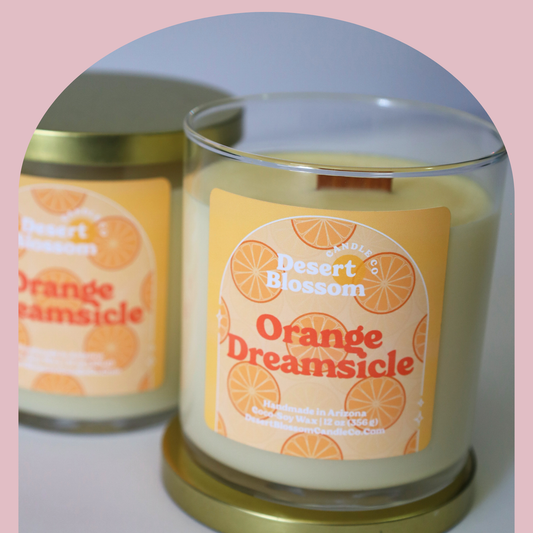 Orange Dreamsicle Wood Wick Candle