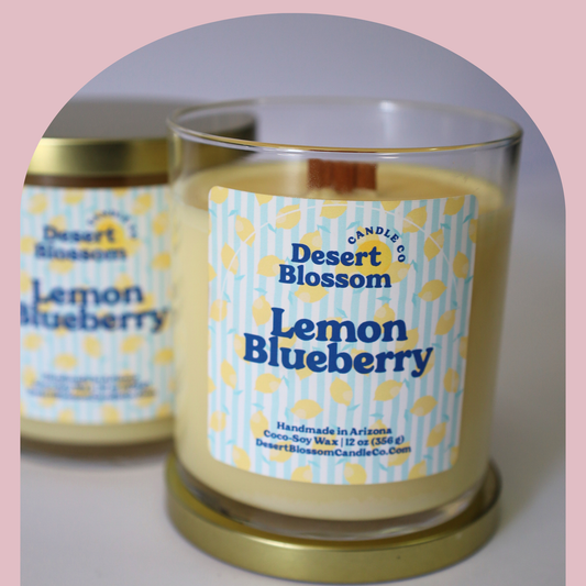Lemon Blueberry Wood Wick Candle