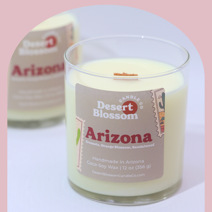 Arizona Creosote + Orange Blossom Wood Wick Candle