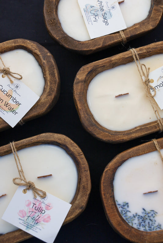 Three Wick Dough Bowl Candle