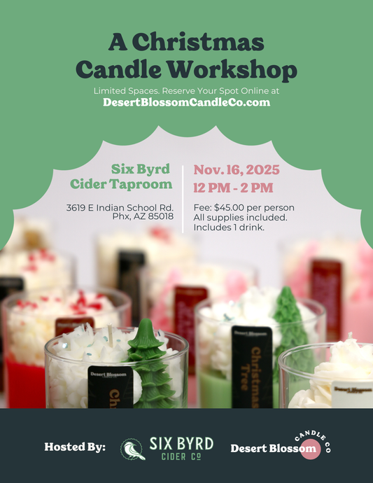 Christmas Candle Workshop at Six Byrd Cider Arcadia Taproom