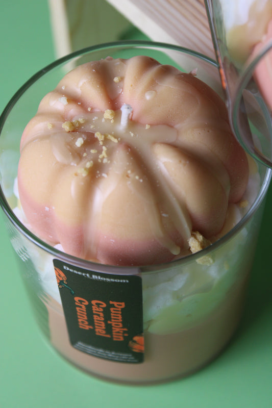 Pumpkin Caramel Crunch Whipped Candle | 12 oz Pumpkin Candle