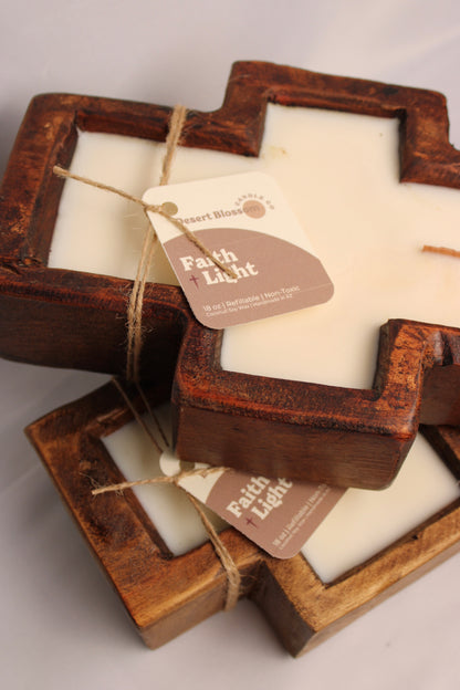 Cross Shaped Dough Bowl Candle