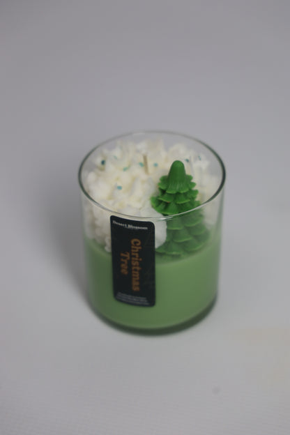 Christmas Tree Whipped Candle