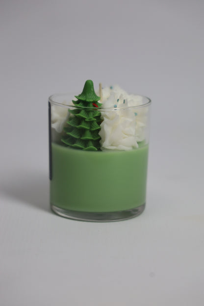 Christmas Tree Whipped Candle