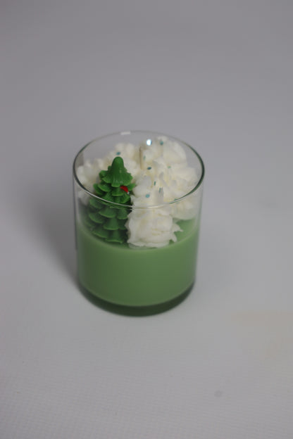 Christmas Tree Whipped Candle