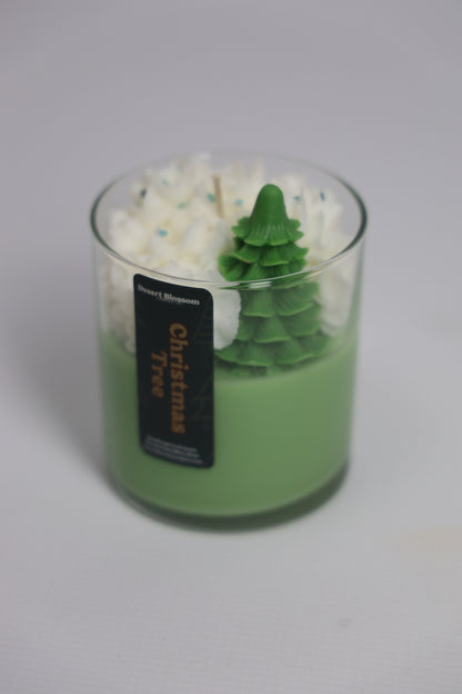 Christmas Tree Whipped Candle