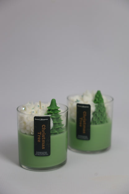 Christmas Tree Whipped Candle