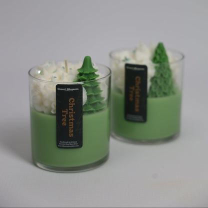Christmas Tree Whipped Candle