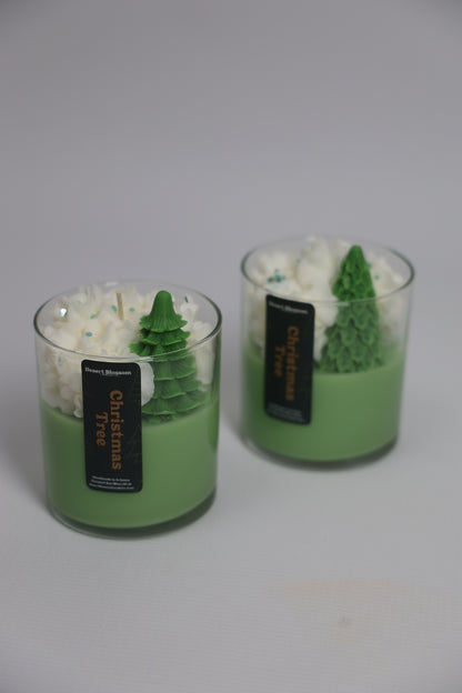 Christmas Tree Whipped Candle