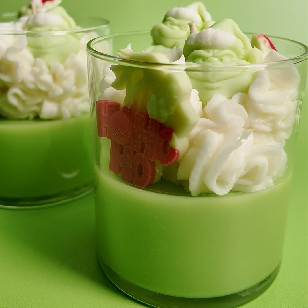 Merry Grinchmas Dessert Candle