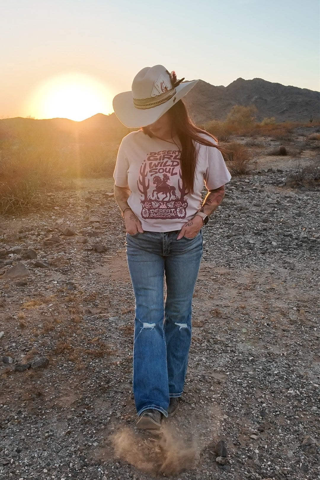 Desert Girl, Wild Soul Boxy Cropped T-Shirt