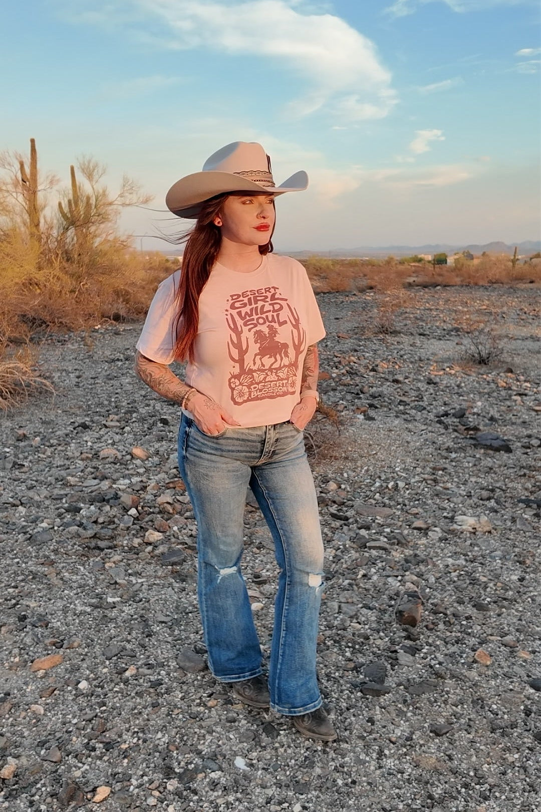 Desert Girl, Wild Soul Boxy Cropped T-Shirt